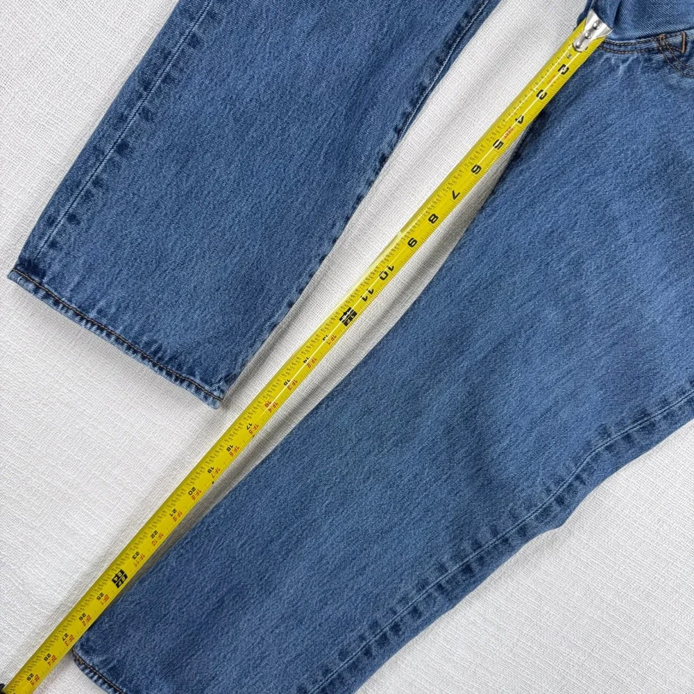 Levis 501 Original Fit Mens 38x28 Blue Denim Straight Leg Button Fly Jeans